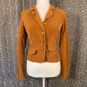 Vintage Y2K Dolled Up by Fang Corduroy Blazer Jacket Preppy Junior's Large